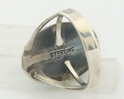Vintage Navajo Ring 925 Sterling Authentic Santa Rita Turquoise Size 6.5