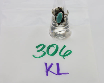 Navajo Ring 925 Silver Natural Blue Turquoise Native American Artist C.80's
