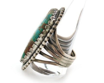 Men Navajo Ring Sterling Silver Vintage Native Artist Handmade Size 14