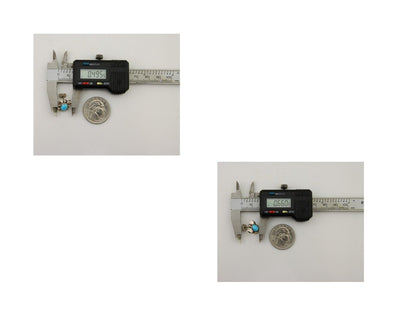 Navajo Handmade Earrings 925 Silver Blue Turquoise Artist Signed BJ C.80s