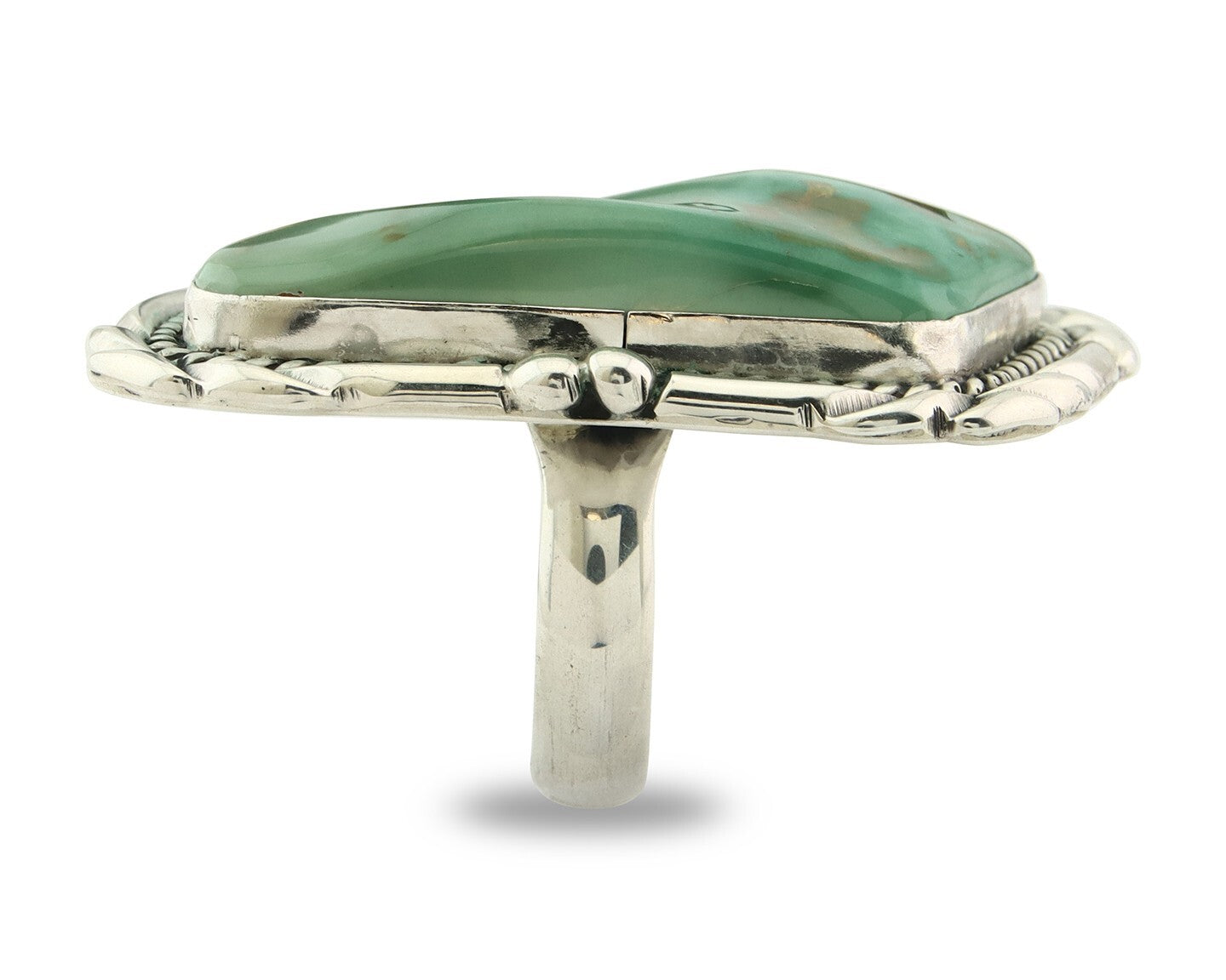 Navajo Ring 925 Sterling Silver Royston Turquoise Signed David Zachary Size 11
