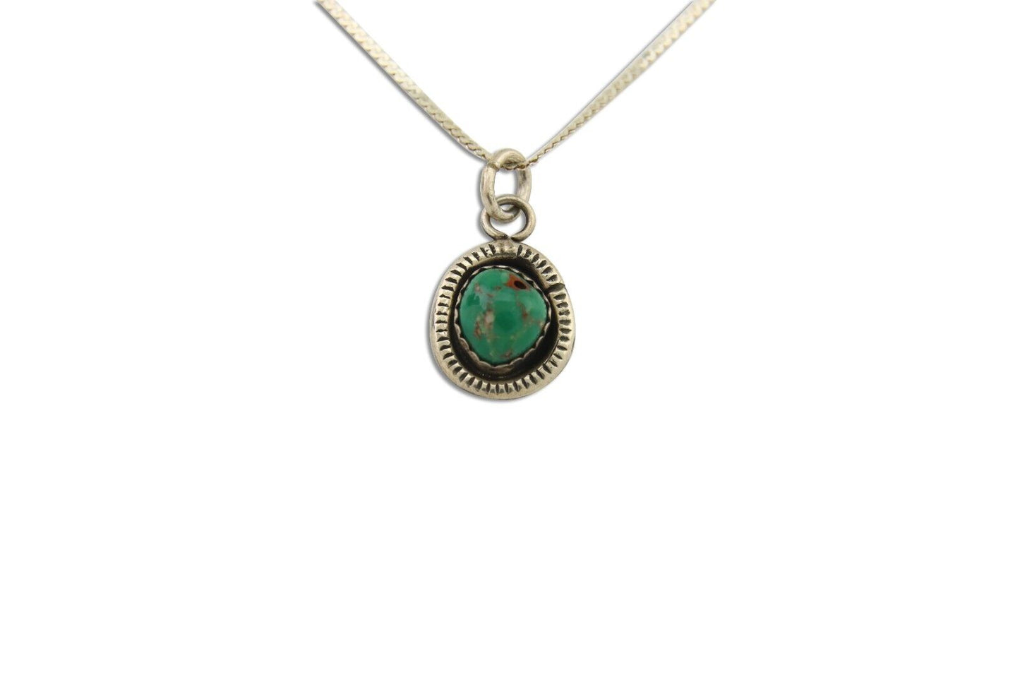Navajo Necklace 925 Silver Natural Turquoise Artist Signed G Yazzie C.80's