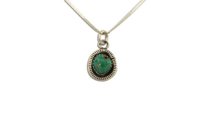 Navajo Necklace 925 Silver Natural Turquoise Artist Signed G Yazzie C.80's