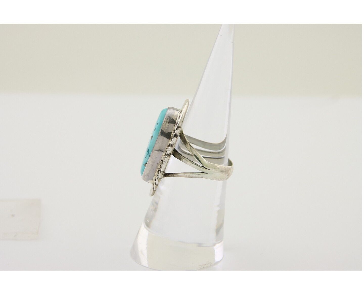 Navajo Handmade Ring 925 Silver Turquoise Signed Billy Eagle C.80's