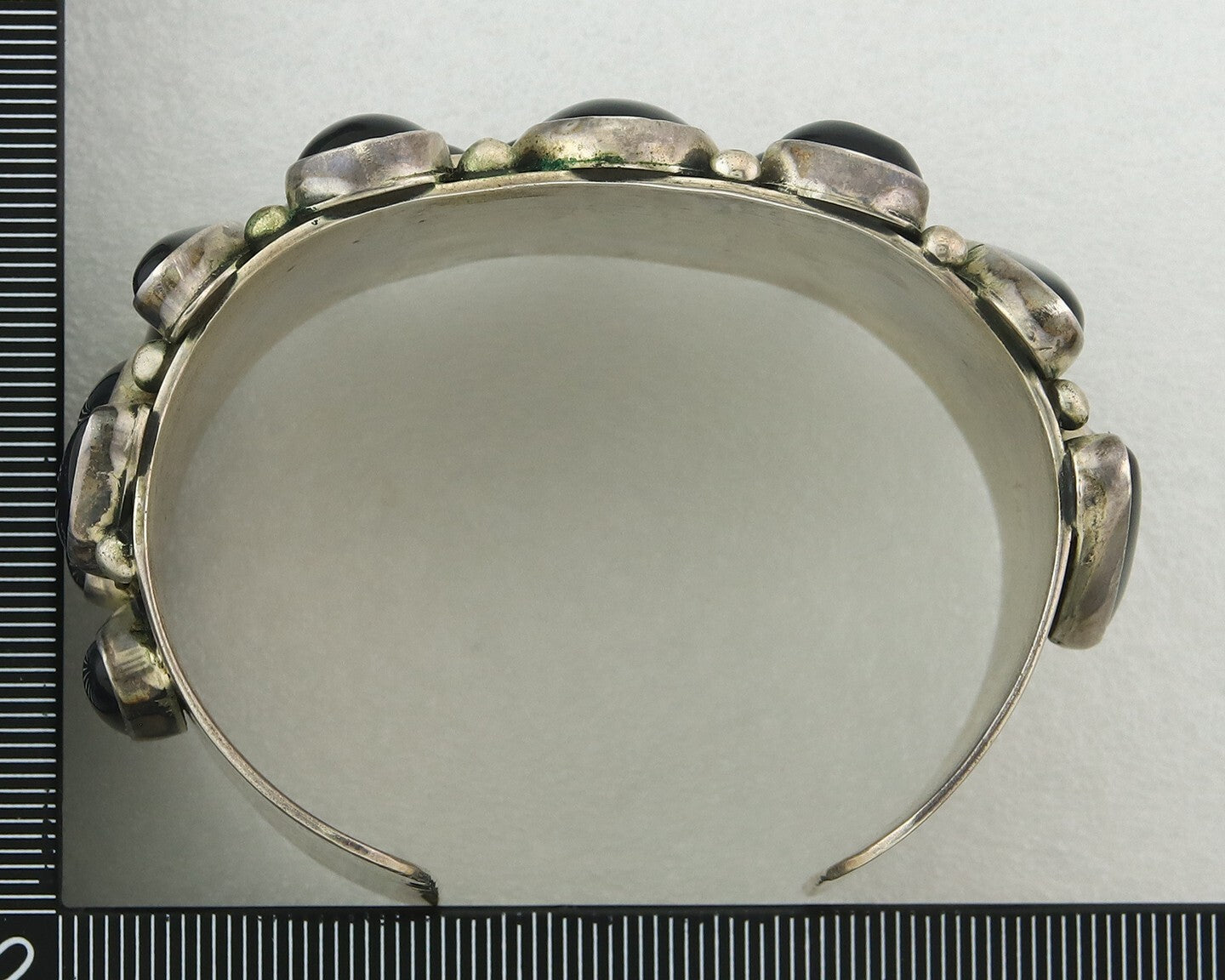 Vintage Navajo Bracelet 925 Silver Onyx Traditional Handmade Native American