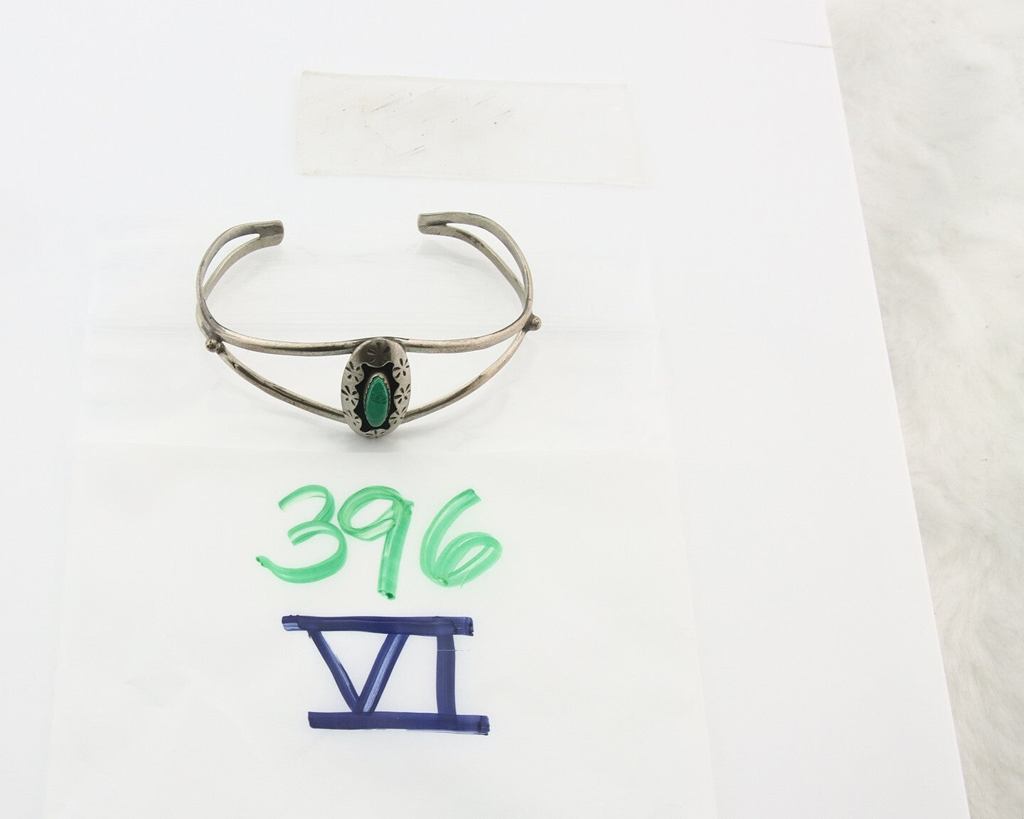 Vintage Navajo Bracelet 925 Silver Natural Malachite Handmade
