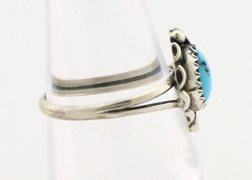 Navajo Ring 925 Silver Turquoise Artist Signed SkyStone Creations C.80's