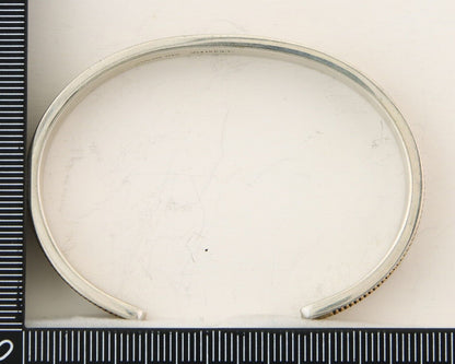 Navajo Bracelet 925 Silver & 12k Yellow Gold Filled Signed TAHE C.80's