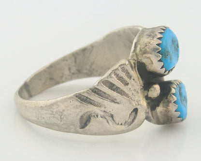 Navajo Ring Sterling Silver Authentic Vintage Turquoise Size 9.5