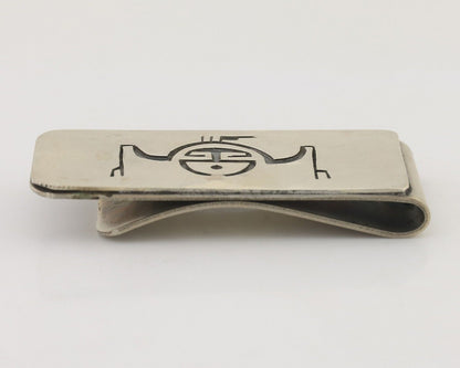 Navajo Tiwa Sun Money Clip Handmade .925 Silver & .999 Nickle C.80's