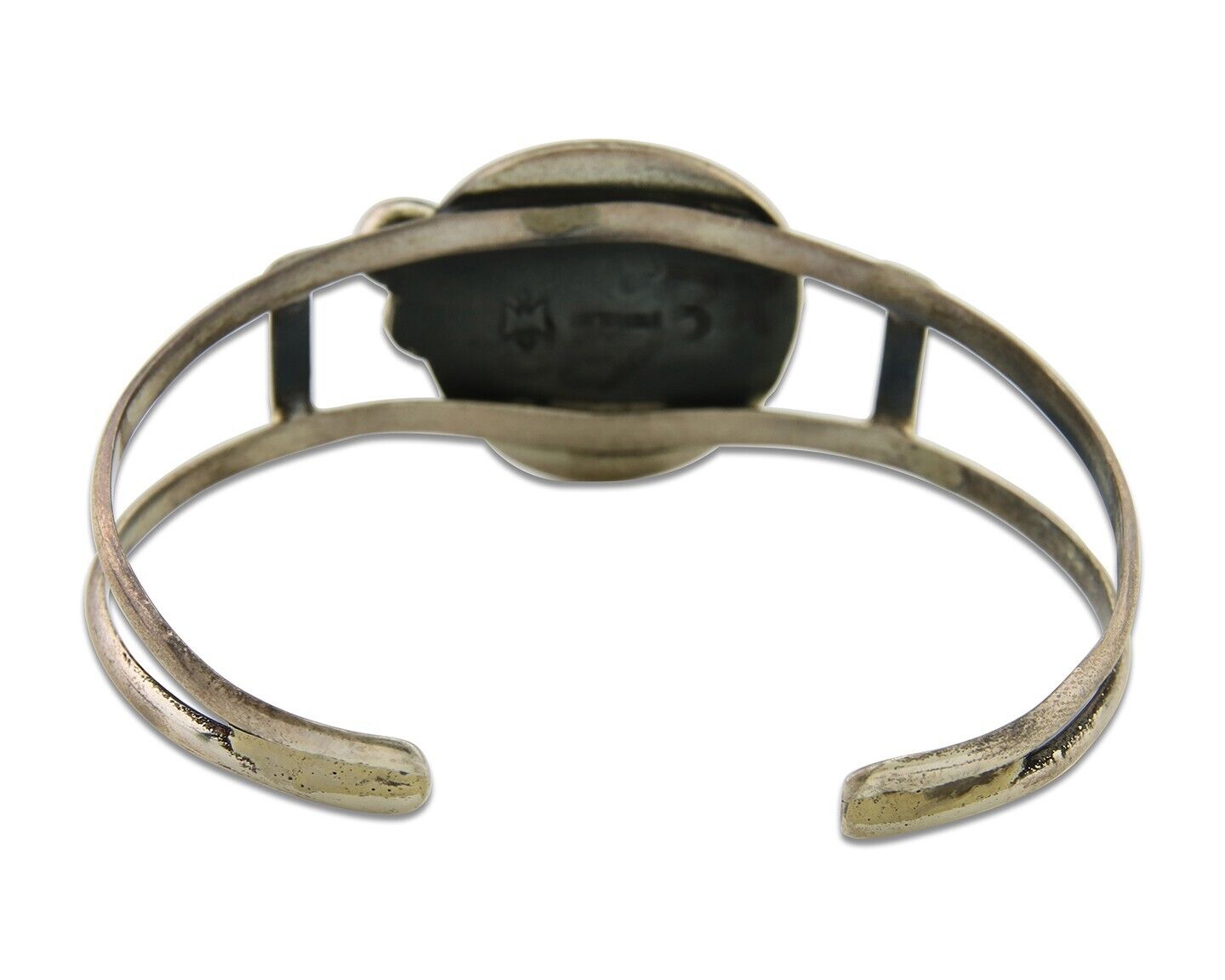 Navajo Bracelet 925 Silver Turquoise Cuff Artist Signed C.80's