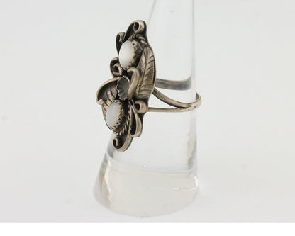 Vintage Handmade Navajo Ring Turquoise 925 Silver Size 7.25 C.80's