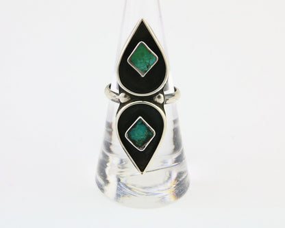 Navajo Ring 925 Silver Blue Tuquoise Native American Artist Size 7.0