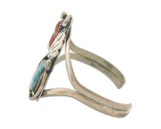 Vintage Navajo Bracelet 925 Silver Handmade Authentic Gemstone Traditional