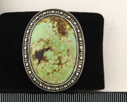 Vintage Navajo Ring 925 Silver Turquoise Native Artist C.80's Size 7