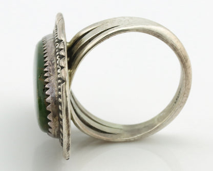Navajo Ring .925 Silver Turquoise Signed M Begay C.1980's