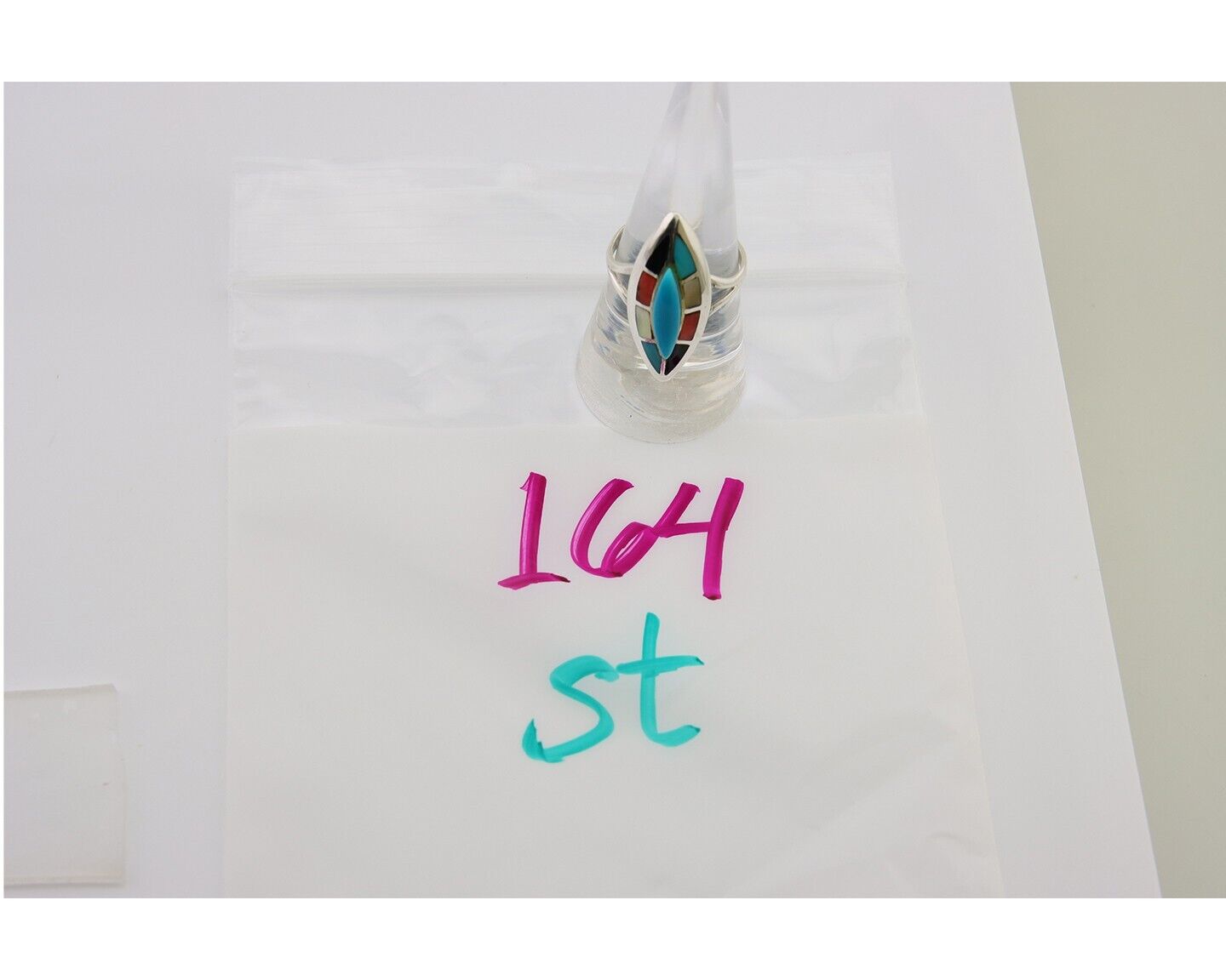 Navajo Ring 925 Silver Turquoise Shell Onyx Spiney Oyster Native Artist C80's