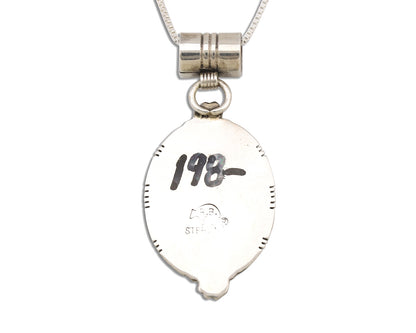 Navajo Necklace 925 Silver Natural Mined Gaspiete Artist Signed RB C.80's