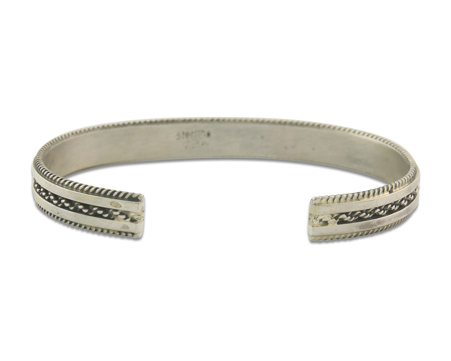 Vintage Navajo Bracelet 925 Silver Handmade Authentic Traditional Signed TAHE