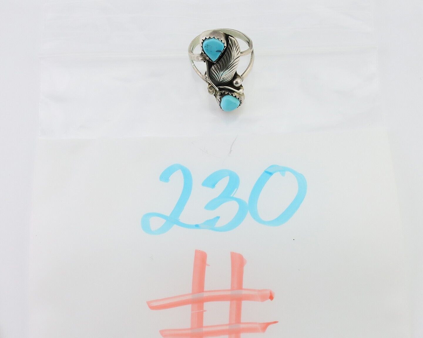 Navajo Handmade Ring 925 Silver Kingman Turquoise Native American Artist C.80's