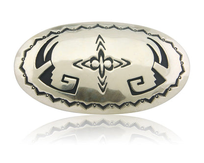 Navajo Belt Buckle 925 Sterling Silver Signed T Billy 1.5x2.5 in C.80's