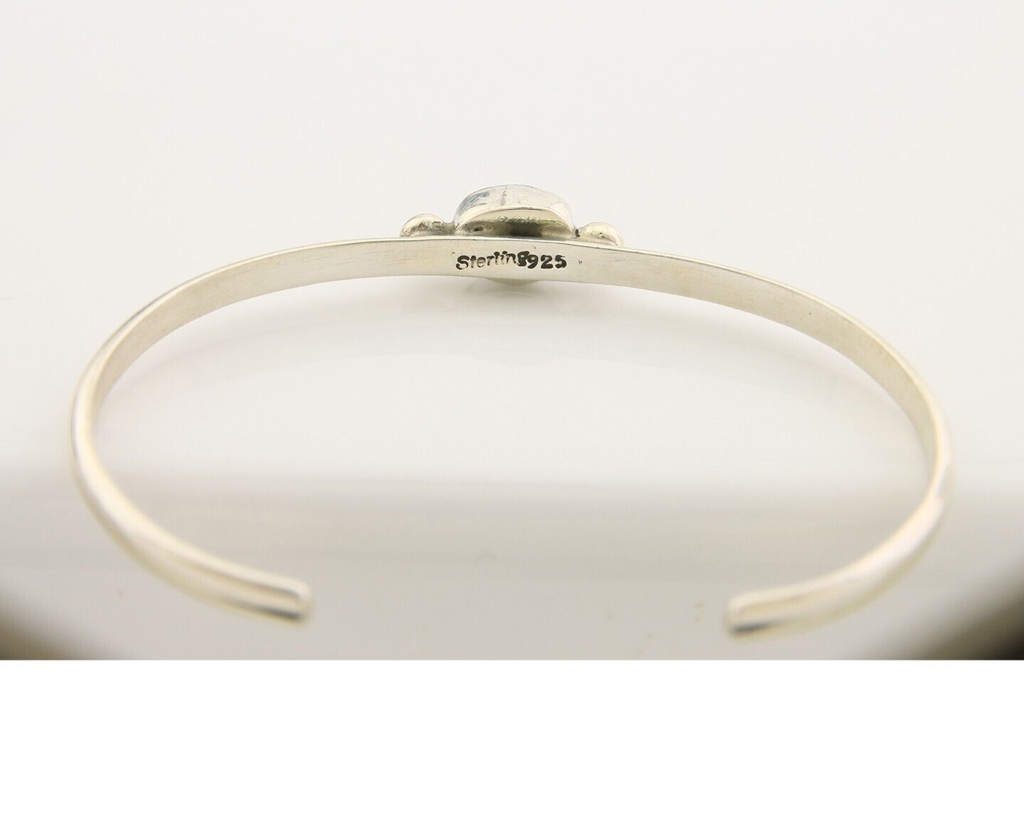 Navajo Bracelet .925 Silver Natural Red Coral Cuff Native American Artist C.80's