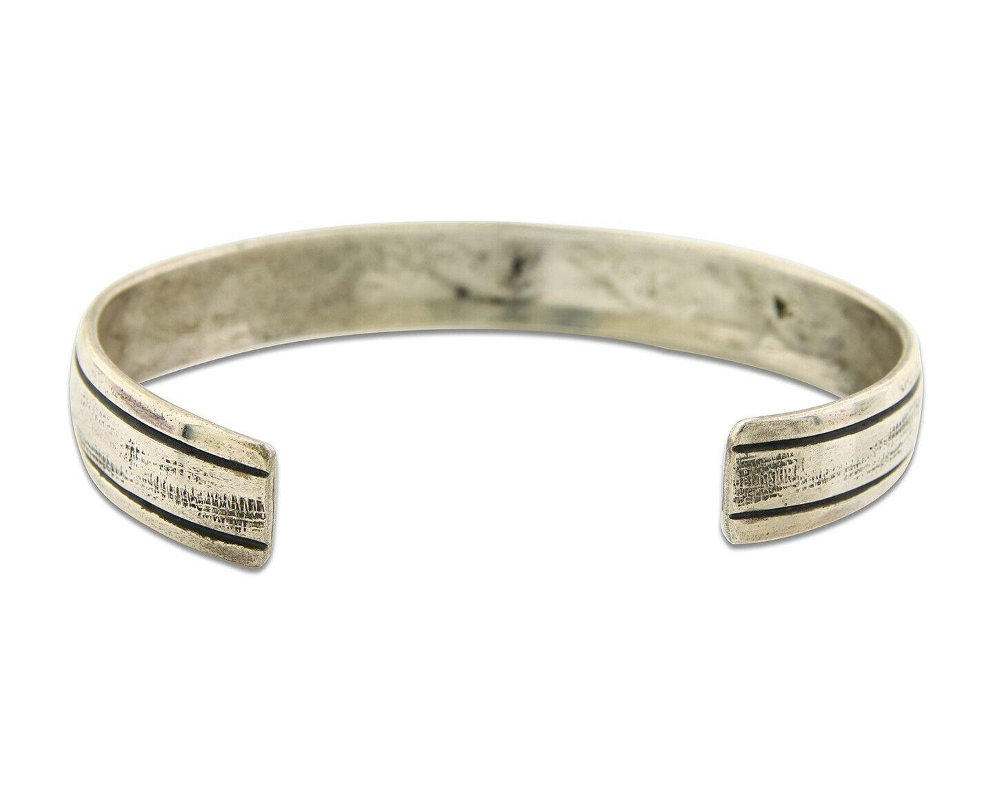 Navajo Bracelet 925 Silver Handmade Cuff Artist Signed TJB C.80's