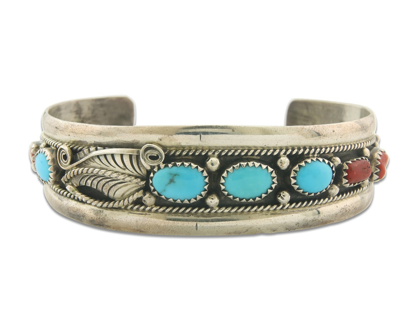 Vintage Navajo Bracelet 925 Silver Handmade Authentic Gemstone Traditional LL