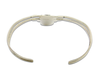 Navajo Cuff Bracelet 925 Silver Turquoise Cuff Native American Artist C.80's