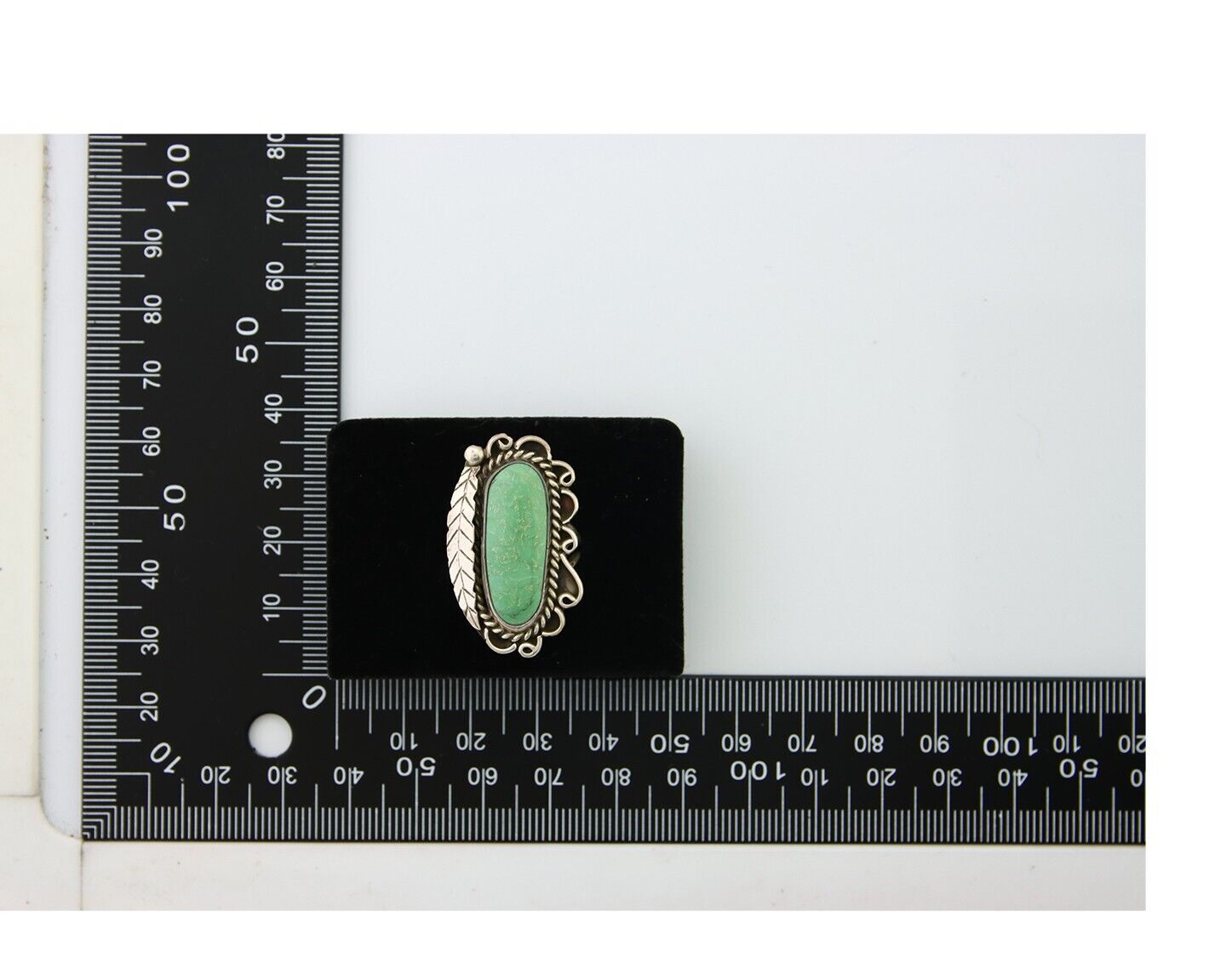 Navajo Ring .925 Sterling Blue Turquoise Artist Signed R Yazzie C.80's