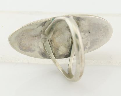 Vintage Navajo Ring 925 Sterling Turqouiuse Native American Artist Size 7.25