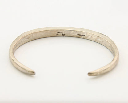 Navajo Cuff Bracelet Sterling Silver Natural Red Muscle Vintage Signed