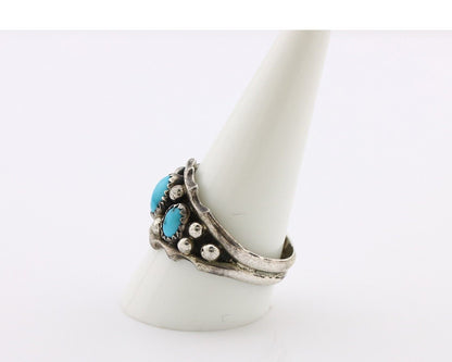 Navajo Ring 925 Silver Blue Artist Signed SkyStone Creations C.80's