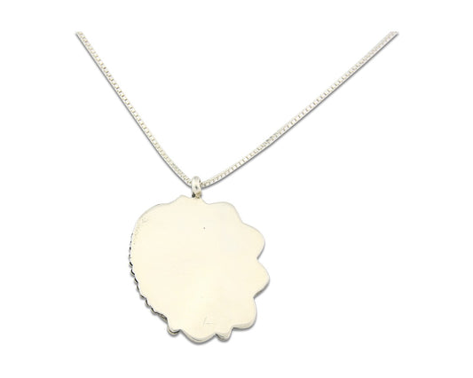 Navajo Sterling Silver Necklace Authentic Turquoise Vintage Handmade