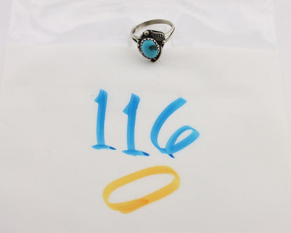 Navajo Ring 925 Silver Turquoise Artist Signed SkyStone Creations C.80's