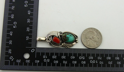 Navajo Necklace 925 Silver Spiderweb Turquoise Artist Signed Justin Morris C80s