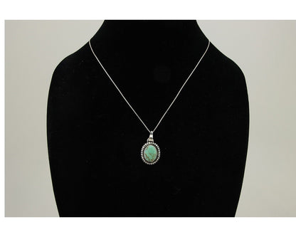Navajo Necklace 925 Silver Natural Turquoise Native American Artist C.80's