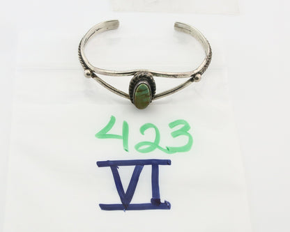 Vintage Navajo Bracelet 925 Silver Turquoise Tranditional Handmade Signed Gecko