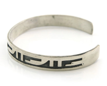 Navajo Cuff Bracelet Sterling Silver Vintage Native American Artist