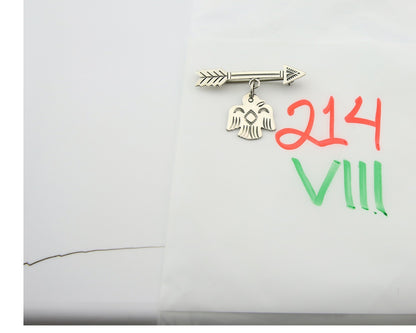 Navajo Pin Sterling Silver Thunderbird Arrow Artist Native American Artist