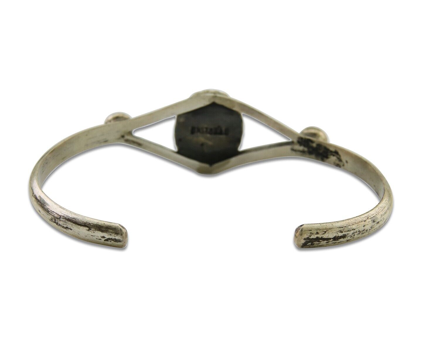 Navajo Cuff Bracelet 925 Silver Turquoise Native American Artist Handmade C.80's