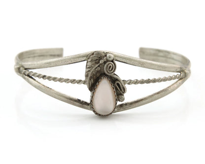 Navajo Cuff Bracelet Sterling Silver Authentic Pink Muscle Native Artist