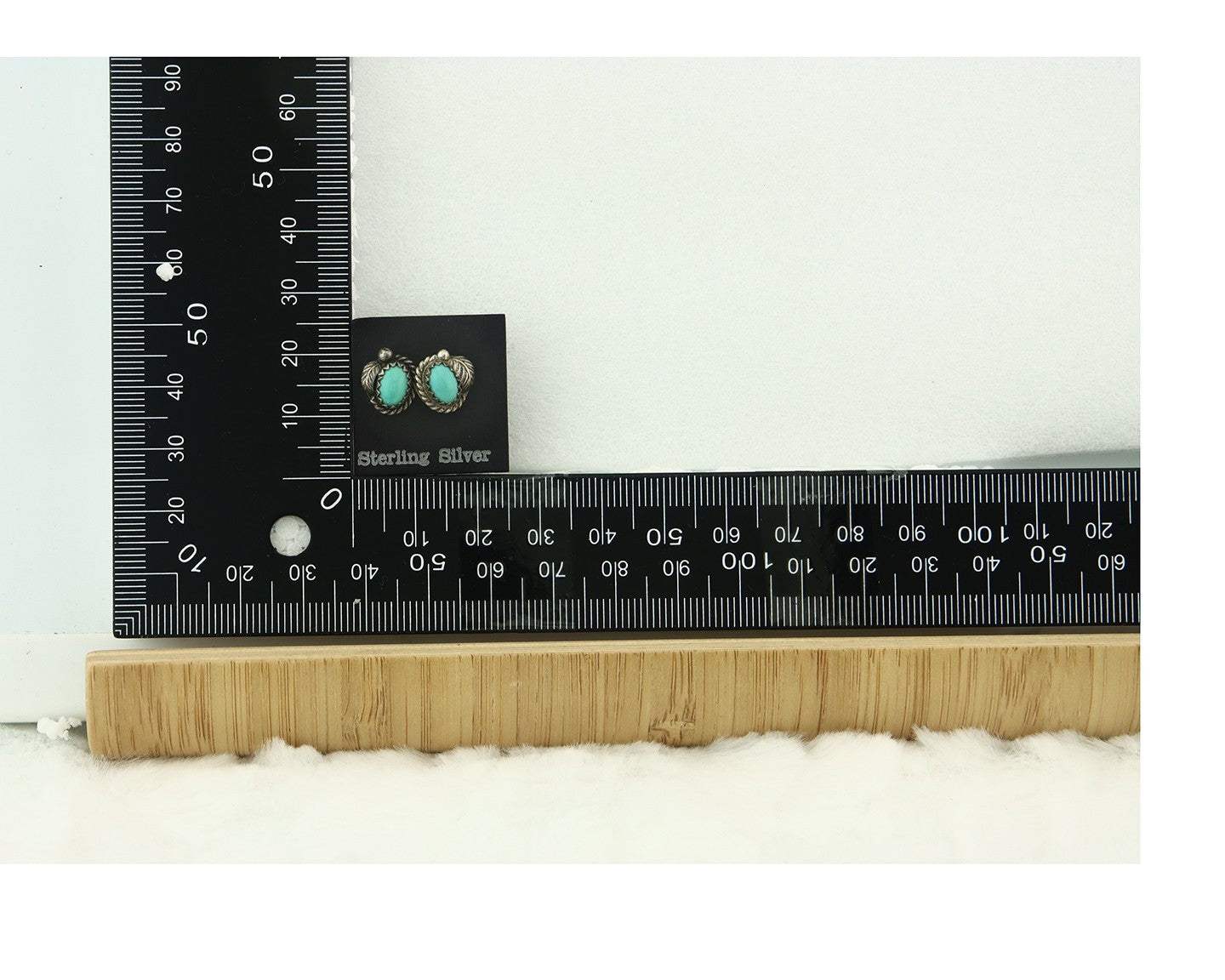 Navajo Earrings Sterling Silver Turquoise Vintage Stud Handmade