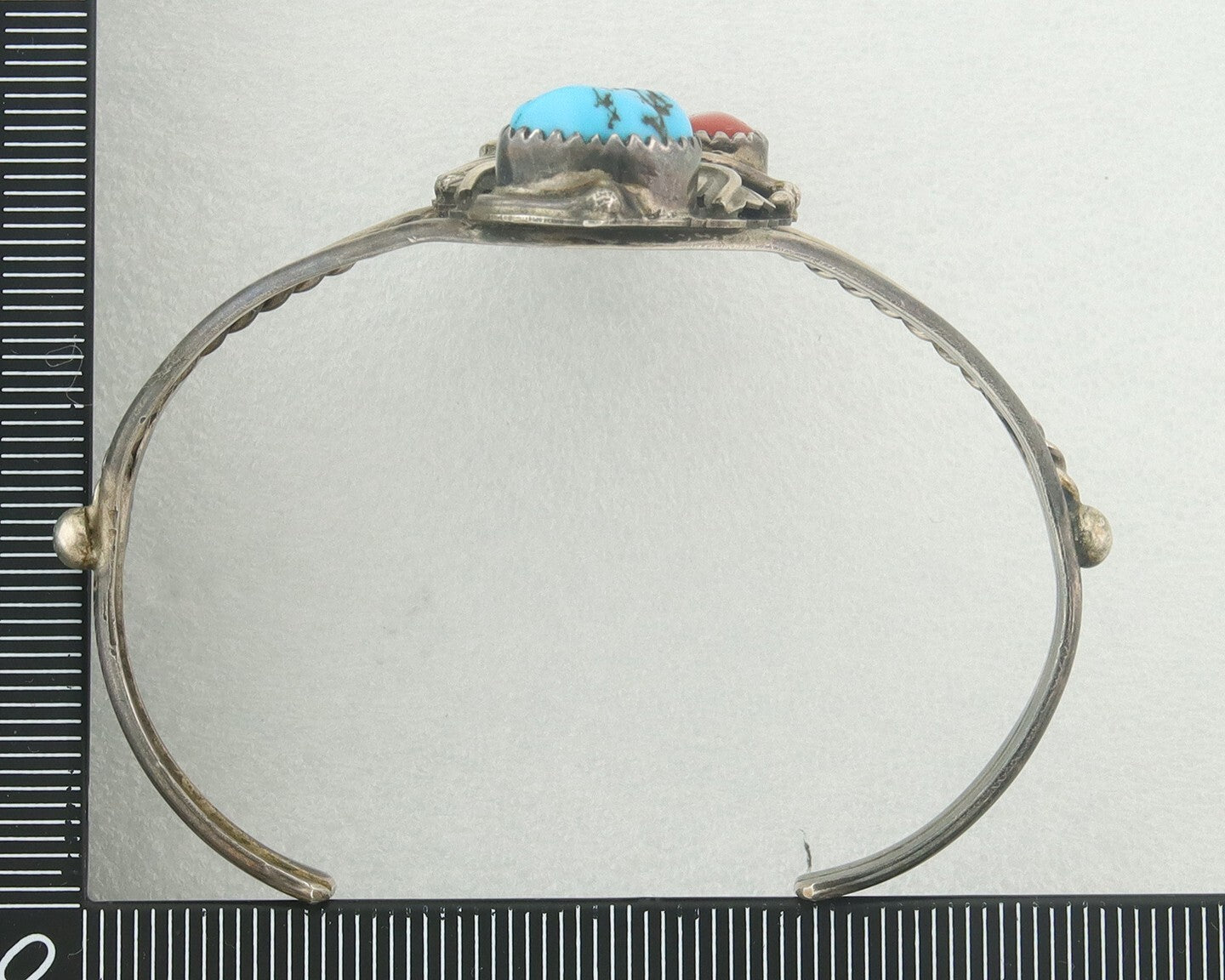 Vintage Navajo Bracelet 925 Silver Handmade Authentic Gemstone Signed C Yazzie