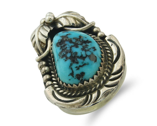 Vintage Navajo Ring 925 Sterling Natural Gemstone Native Artist Size 6.25