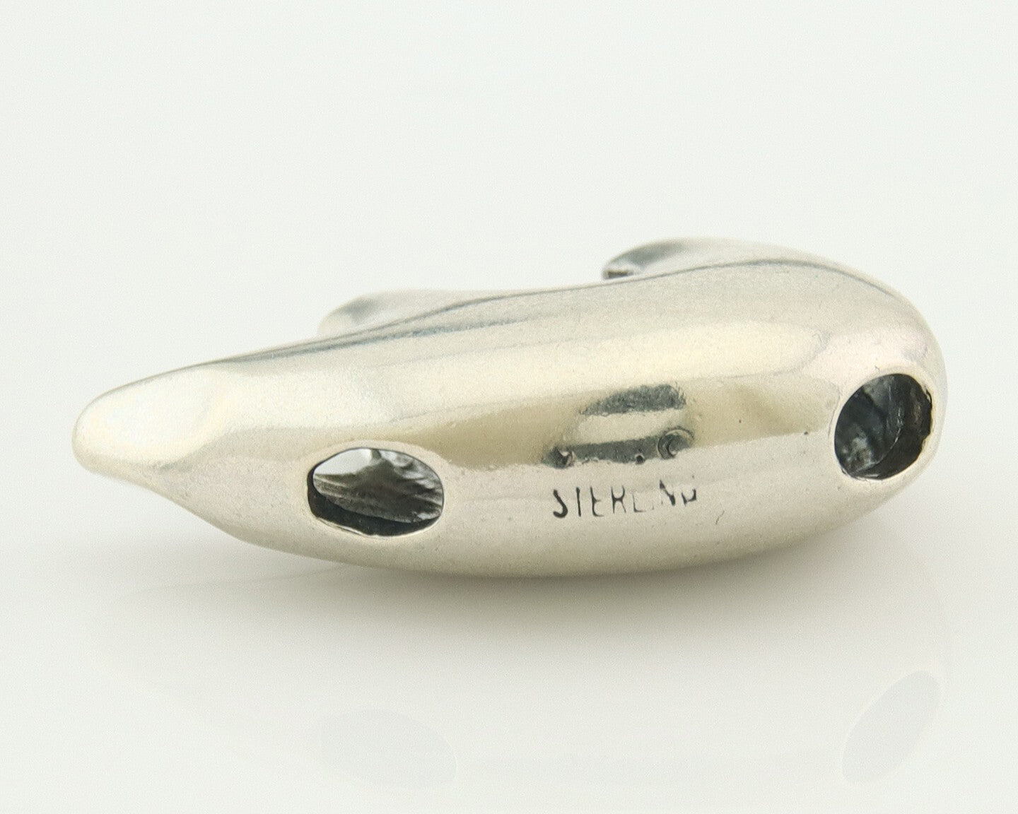Navajo Sterling Silver Spirit Bear Pendant Handmade Authentic Vintage Signed C80