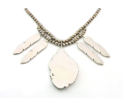 Navajo Necklace Sterling Silver Turquosie Authentic Vintage Signed Ben S
