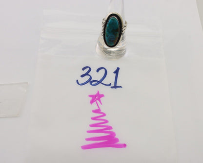 Navajo Ring 925 Silver Natural Blue Turquoise Native American Artist C.80's