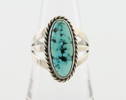 Navajo Ring 925 Silver Natural Turquoise Native American Artist C.80's