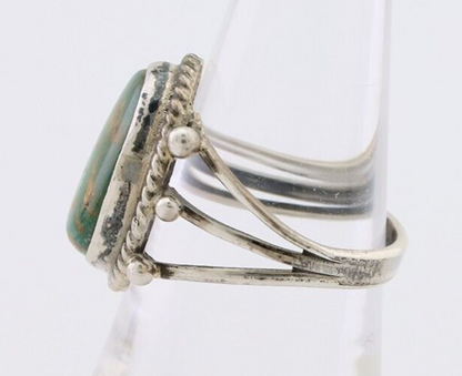 Navajo Ring 925 Silver Natural Turquoise Native American Artist C.80's